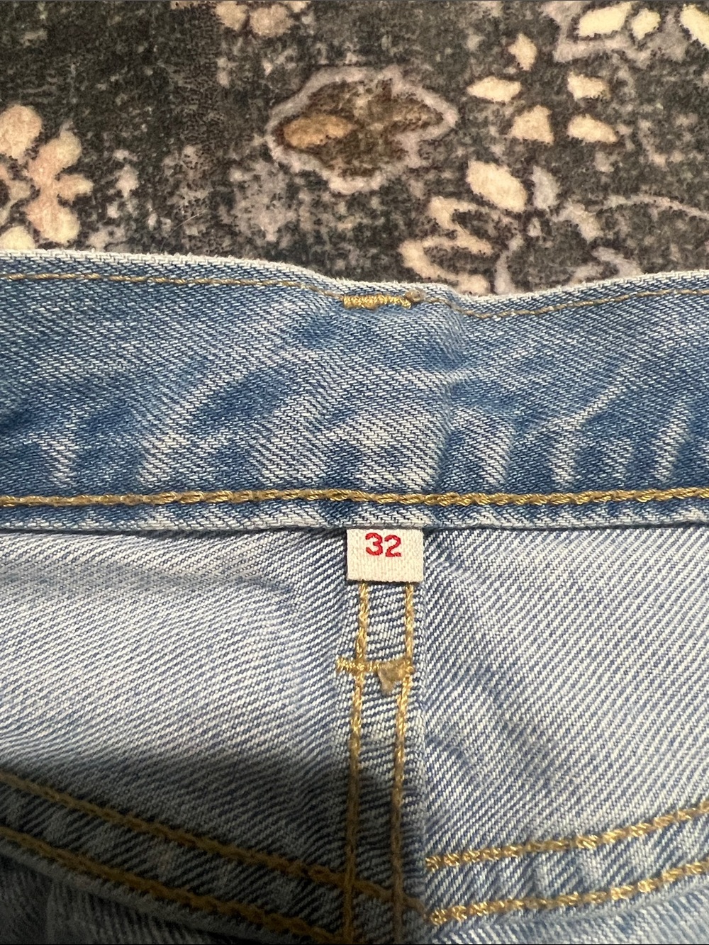 Levi Strauss Light Wash Denim Mini Skirt - Picture 3 of 4
